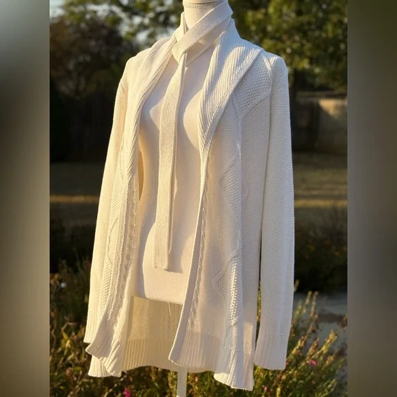 Old Navy Vintage LG Longline Cableknit Belted Cardigan - Picture 3 of 5